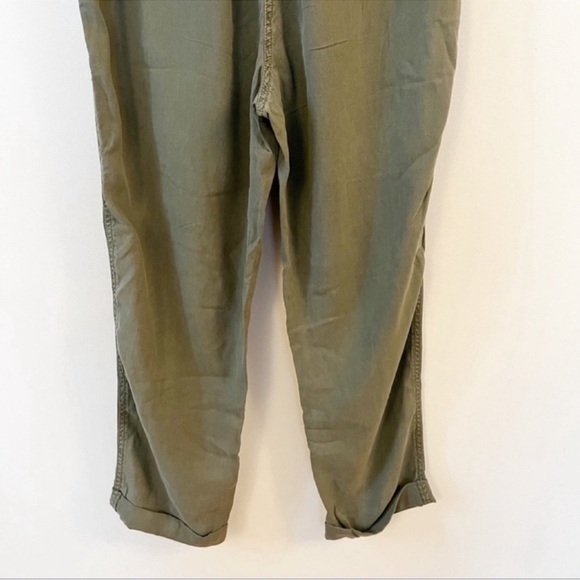 Treasure & Bond Nordstrom Paperbag Ankle Fit Pants Size 8 Olive Green NEW Chino - Picture 9 of 10